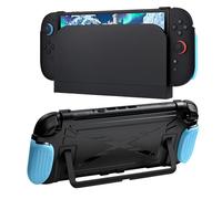 Mcbazel Protectora Funda con Grip para Nintendo Switch 2,Carcasa Protectora Ergonómica Acoplable Dockable con Agarres Intercambiables, Soporta Modo TV - Negro