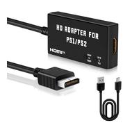 Mcbazel PS1/PS2 HDTV Adaptador HDMI Soporte 4:3/16:9 Relación de Pantalla 480p/720p HDMI Convertidor para PS1/PS2