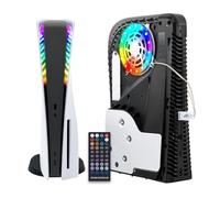Mcbazel PS5/PS5 Slim/PS5 PRO Tira de iluminación LED RGB, decoración LED Strip Light compatible con PlayStation 5 Slim Digital y UHD Disk Edition Consola con mando a distancia