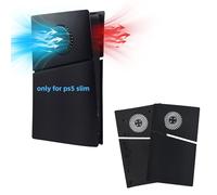 Mcbazel PS5 Slim Reemplazo de Placa Frontal Panel Lateral Duro Cubierta de Reemplazo Protectora de ABS Duradera con Accesorios de Ventilación de Refrigeración Edición Digital(No para PS5/PS5 Pro)