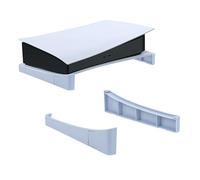 Mcbazel Soporte Horizontal Compatible con Consola 2020 PS5 Console PS5 DE/UHD, Disco PS5 y Consola de edición Digital, con Almohadillas Antideslizantes Gery Blanco (No para PS5 Slim/PS5 Pro)