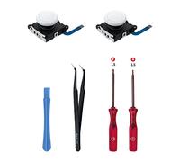 Mcbazel Switch Repuesto del Joystick Analógico 3D Joycon con Kit de Herramientas de reparación para NS Switch/Switch OLED Joy-con/Switch Lite -blanco - No para Switch 2