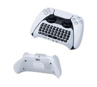 Mcbazel Teclado Inalámbrico para Mando PS5, Bluetooth 3.0 Gamepad Chatpad para Mando PS5 con Altavoz Integrado y Conector de Audio de 3.5 mm