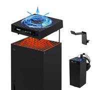Mcbazel Ventilador de refrigeración para Xbox Series X, 3 Niveles PWM RGB, con Soporte para Auriculares para Xbox Series X, Color Negro