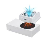 Mcbazel Ventilador para Xbox Series S, pantalla LED RGB, bajo ruido, 2 puertos USB adicionales, 3 niveles de velocidad ajustable, ventilador externo solo para consola Xbox Series S