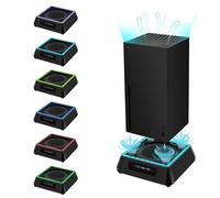 Mcbazel Xbox Series X Soporte de refrigeración con luz RGB/ Función de refrigeración ajustable/ Indicador LED / Puertos USB 3.0 /USB 2.0