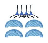 McbeAn Compatible con Cecotec Compatible con Conga 1090 1790 Compatible con Titanium Ultra Robot Aspiradora Piezas de Repuesto Cepillo Lateral Principal Filtro Hepa Mop Rag Accesorios(Set L)