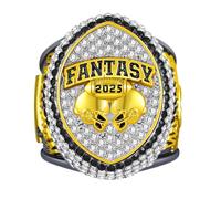 MCBEAN Réplica Anillo Campeonato Fantasy Football 2025 Anillos de Campeón FFL Souvenir Coleccionables Regalo para Aficionados al Rugby Niños Hombres Exalumnos Amigos