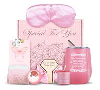 McBecdy Geschenke für Frauen mit Edelstahl Weinbecher Set,Geschenkset für Freundin,Ehe,Mama,Beste Freundin, Geburtstagsgeschenk für Valentinstag ,Muttertag,Weihnachten (melocotón pulver)