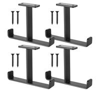 McBlast 4 PcsGanchos de Pared Pesados, Ganchos de Techo Doble, Ganchos Pared Garaje, Soporte Herramientas Pareds, Colgador Bicicleta Pareds para Colgar Bicicletas, Gancho de Escaleras(Negro)