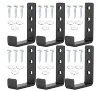 McBlast 6 Pcs Ganchos Pared Garaje, Gancho Colgador de Pared de J, Colgador Bicicleta Pareds, Soporte para Colgar Bicicletas (Gancho en L grande)
