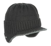McBURN Gorro con Visera Dinder Mujer/Hombre - Made in Italy de Invierno Beanie Lana Hombre Forro, Forro otoño/Invierno - S/M (54-57 cm) Negro