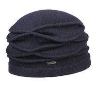 McBURN Gorro de Lana Hervida Kamita Mujer - Made in Italy Sombrero Invierno otoño/Invierno - Talla única Azul
