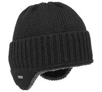 McBURN Gorro de Punto Anton Hombre - Made in Italy Beanie Lana Invierno Esquiar con Forro, Forro otoño/Invierno - Talla única Negro