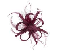 McBURN Tocado Clip Mujer - Made in Italy Sombrero de ocasión Especial Verano Primavera/Verano - Talla única Fucsia