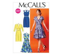 McCall Pattern Company M6959 Vestidos y cinturones para se oras, talla A5 (6-8-10-12-14)