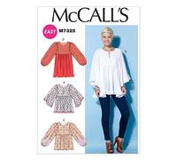 MCCALL 's Patterns 7325 y tamaños XS-S - Medio para Blusas y túnicas, Multicolor