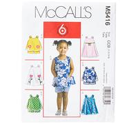 McCall's 5416 CCB - Patrones de Costura para Confeccionar Ropa de niña (Tallas 1, 2, 3 y 4)