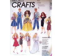 Mccall's 6317 Barbie & Ken Fashion Doll Ropa Armario Manualidades Patrσn de costura