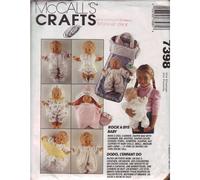 McCall's Crafts Pattern 7398 ~ Ropa y accesorios para muρecas bebι