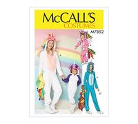 McCall's M7852MIS Women's and Girl'S Onesie Unicorn Costume Sewing Patterns, Sizes S-XL Patrón Mcall S-M-L, talla única