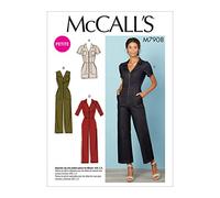 McCall's M7908E5 Women's Romper and Jumpsuit Sewing Patterns, Sizes 14-22 Patrón Mcall 14-16-18-2, 14-16-18-20-22