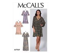 McCall's M7969ZZ McCalls M7969ZZ-Vestido para Mujer, Papel, Blanco, varias tallas