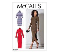 McCall's M7999A M7999A-Patrón de Costura para Vestidos de Mujer (Talla, Papel, Size XS-S-M-L-XL