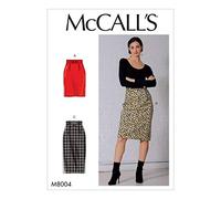 McCall's M8004A5 Patrón de costura-M8004A5-Falda y cinturón de señoritas, Papel, Blanco, varias tallas