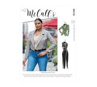 McCall's M8155B5 8-10-12-14-16-Chaqueta de Talla Grande para Mujer, Papel, Blanco, 8-10-12-14-16