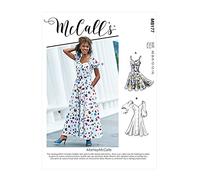 McCall's M8177F5 16-18-20-22-24 Vestido para Mujer, Papel, Blanco
