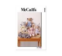 MCCALLS M8422OS Oso de peluche, conejo y ratón con ropa y diadema OS (talla única)
