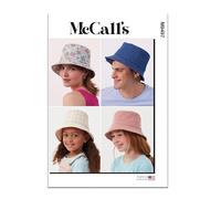 MCCALLS M8497A - Patrón de costura para sombrero de pescador para niños, adolescentes y adultos A