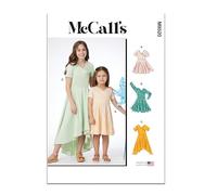 MCCALLS M8520K5 - Patrón de costura para vestidos de punto para niños y niñas K5 (7-8-10-12-14)