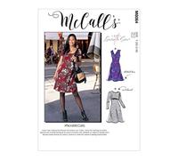 McCall's Misses' Knit Dresses with V, Crew or Scoop Necklines Y (XSM-SML-Med) McCalls Pattern M8064Y Vestido de Punto para Mujer con Cuello en V, Escote Redondo, Varios