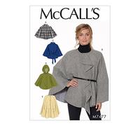 McCall's Patrones para Mujer, Capas y cinturón, Multicolor, Tallas XSM-Med