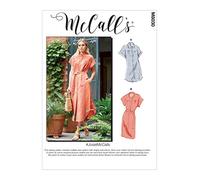McCalls Pattern M8030A Vestidos y cinturón para mujer, papel, varios, A (XS-S-M-L-XL)