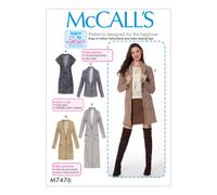 McCall's Patterns Misses Drop-Shoulder Vest and Cardigans 60 x 109 x 0