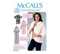 McCall's Patterns Misses' Open-Front Jackets with Shawl Collar and Hoo