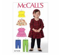 McCall's Patterns Tops de vestidos y leggings fruncidos para niρos pequeρos
