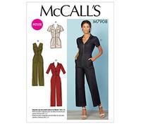 McCall's Petite Long and Short Women's Jumpsuit Sewing Patterns, Sizes 6-14 Patrón Mcall 6-8-10-12, Papel, Frutas del Bosque, talla única