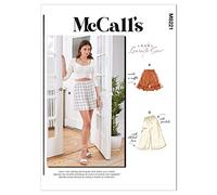 McCall's Sew Pattern M8221Y Y Y-Patrón de costura para pantalones cortos de mujer (tallas, multicolor, Y (XS-S-M)