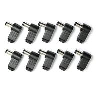 Mcclellanty 10 Piezas 90 Grados Ángulo Recto 2,5X5,5mm 2,5mm Cable de Alimentación Cc Enchufe Macho Conector Adaptador de Punta de Cable de Soldadura, 5525