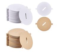 Mcclellanty 240 Fundas Antipolvo para Velas, 2 Colores, Tapas de Papel para Velas, Decoración de Velas, Adorno para Velas de 2,12 Pulgadas