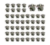 Mcclellanty 50 Figuras de Mini Animales de Resina, Miniaturas de Animales Pequeños, Miniatura de Animales Salvajes (Elefante)