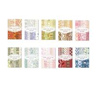 Mcclellanty 500 Piezas de Suministros de Papelería DeCo Multi-Styles, Papel de Escritura, Tiqueta de Diario Indeseable, Suministros de Materriel de Scrapbooking