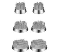 Mcclellanty 6 Piezas de 3 TamañOs de Ranas Florales de Acero Inoxidable Soporte de Flores Kenzan Arreglos Florales Redondos Kenzan Plateado (0,9 Pulgadas, 1,34 Pulgadas, 2,36 Pulgadas)