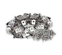 Mcclellanty - Clips de fijación para vallas de metal (100 unidades, acero inoxidable, plateado), color plateado