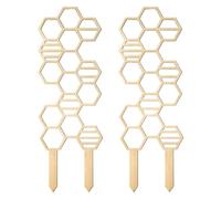 Mcclellanty Enrejado de Madera para Plantas Trepadoras de Pothos, Enrejado para Plantas de Interior con Forma de Panal de 16 Pulgadas, Resistente A los Rayos UV, para Jardín