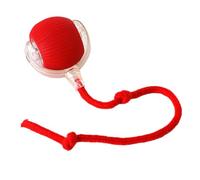Mcclellanty Inteligente de Juguete Automático Bola Rodante Falsa Eléctrica Recargable Mascota Juguete Interactivo Perro Entrenamiento Rojo